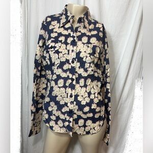 NWT vintage 2000s Lucky Brand western button down blue pink size large